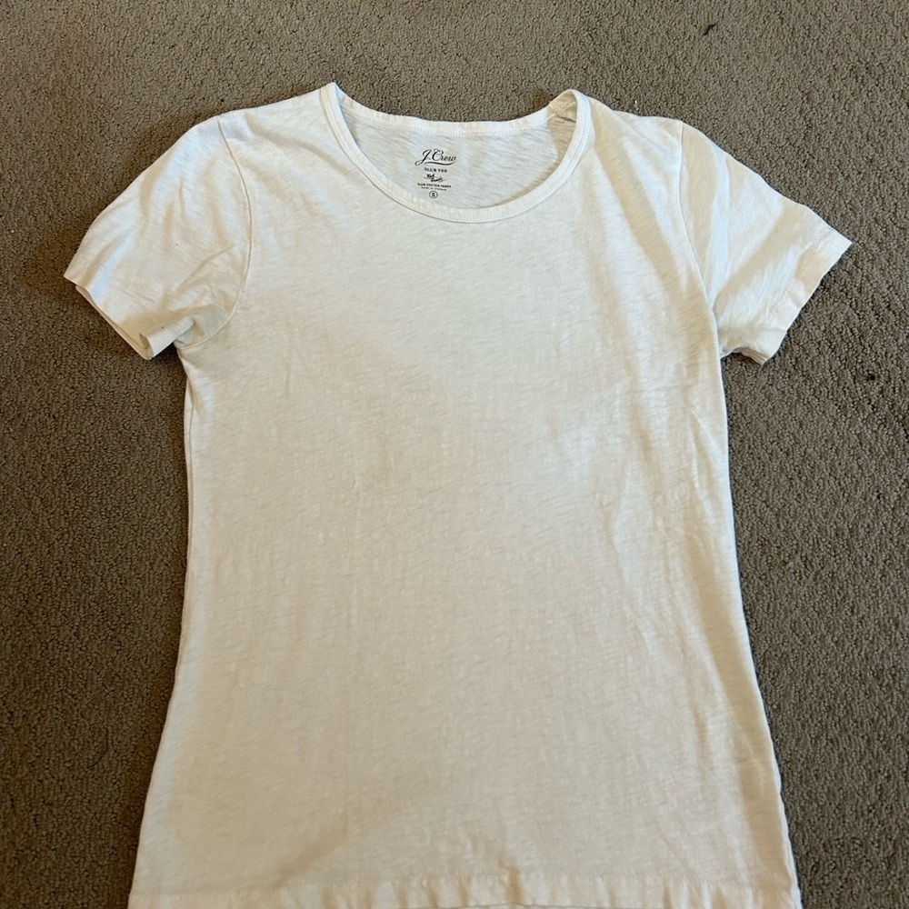 J. Crew White Slub Tee
